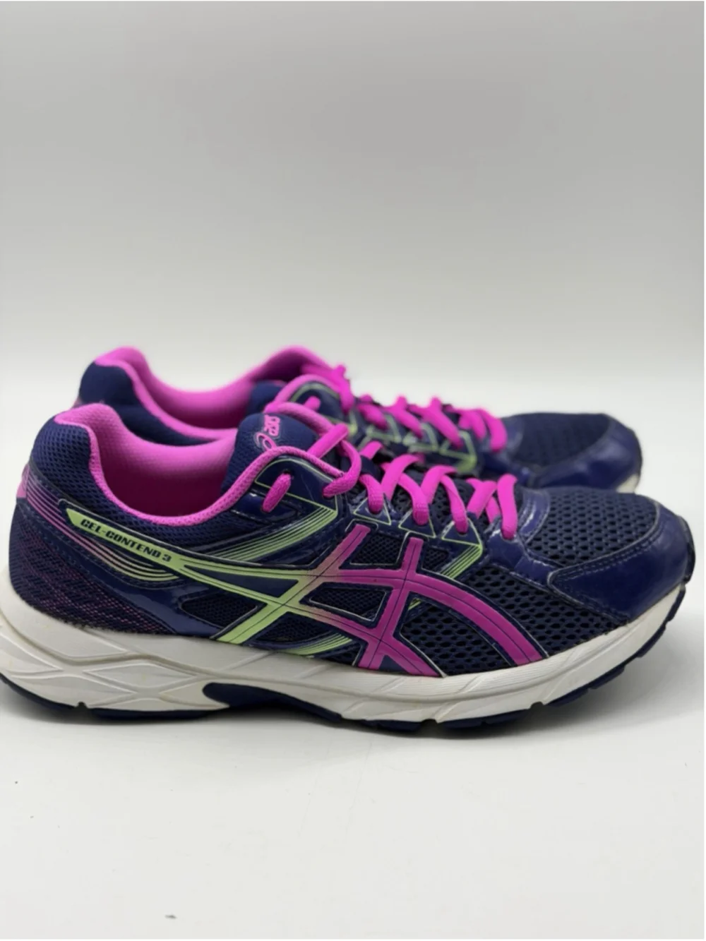 ASICS Gel Contend 3 Womens Running Shoes Blue Pink Athletic Sneakers 8.5 - Picture 3 of 10